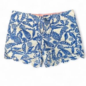 Lilly Pulitzer Blue and White Bermuda Shorts